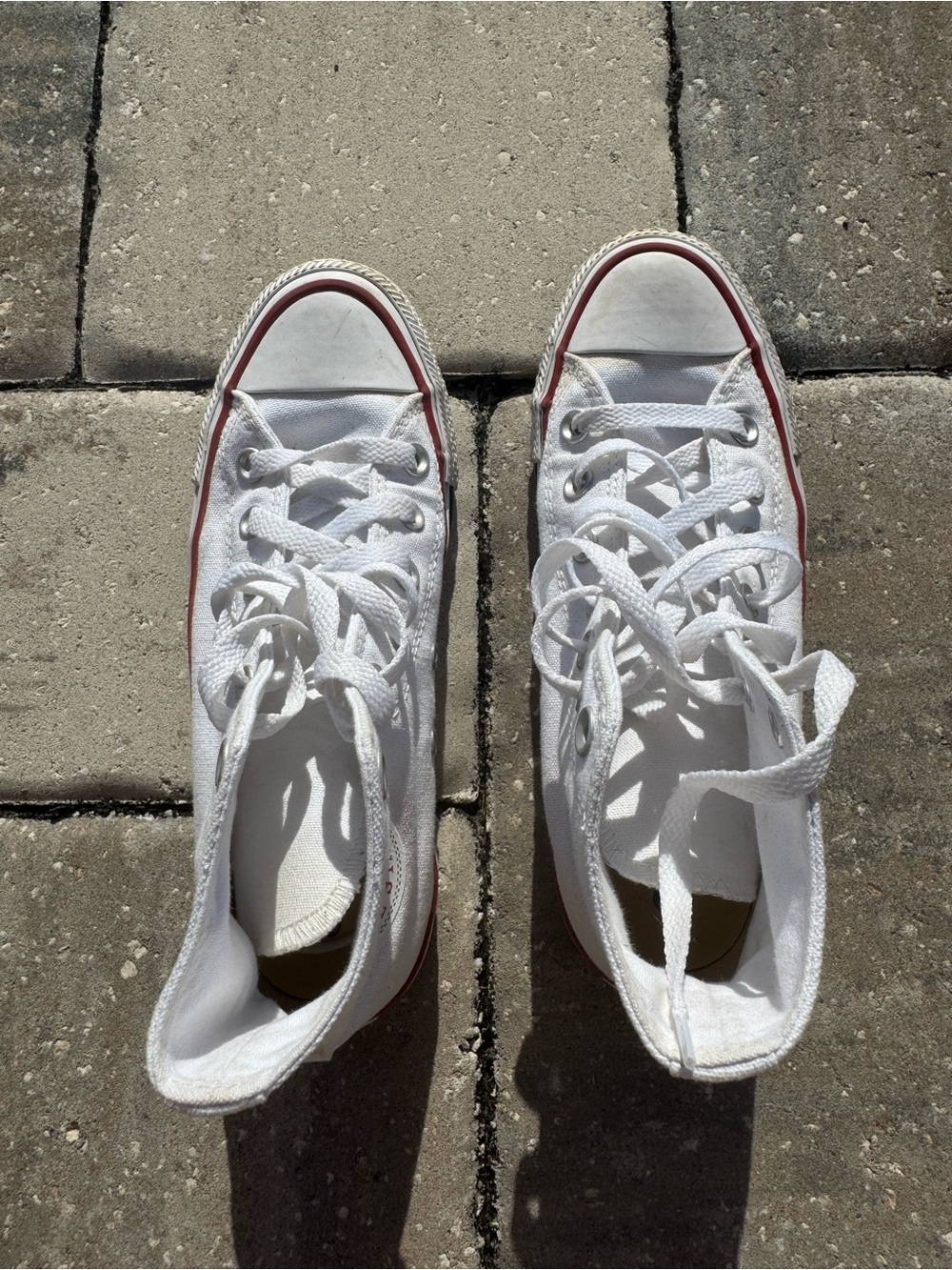 Converse White High Top Chuck Taylor All Star Sneakers - Picture 4 of 5